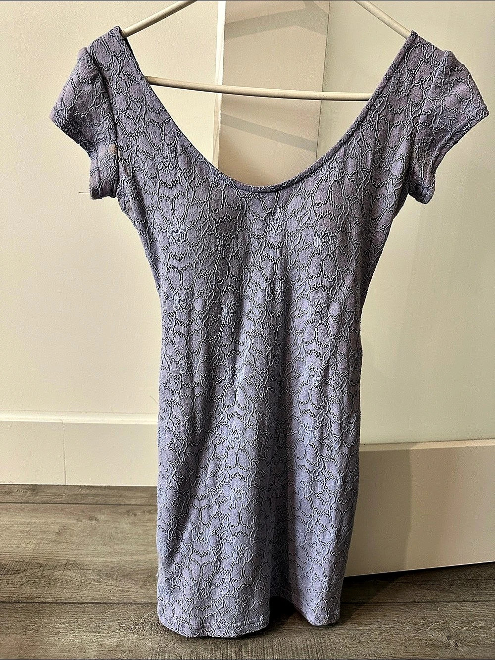 Backstage Lace Mini Dress in Periwinkle Size XXS Like New